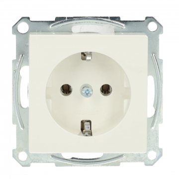 Schneider Electric systeem M wandcontactdoos met randaarde - polarwit (MTN2301-0319)