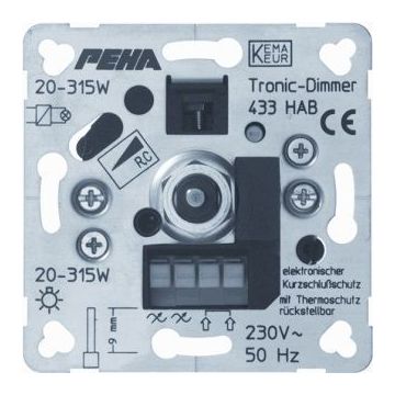 PEHA tronic draaidimmer 20-250W (D 433 HAB O.A.)