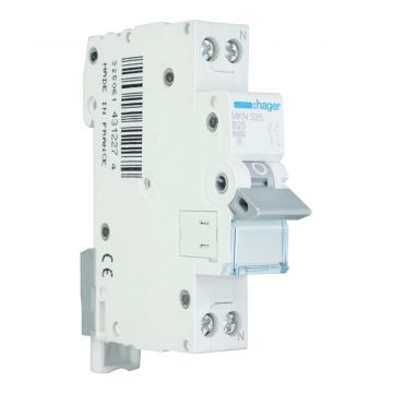Hager installatieautomaat 1-polig+nul 25A B-kar (MKN525)