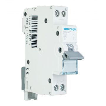 Hager installatieautomaat 1-polig+nul 20A C-kar (MJN520)