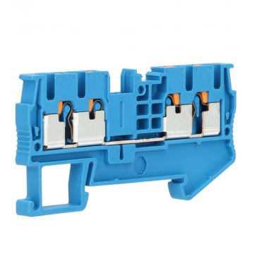 Phoenix Contact rijgklem 4 klemposities met push-in aansluiting 2,5 mm² - blauw (PT 2,5-QUATTRO BU)