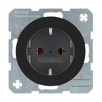 Hager wandcontactdoos R.1/R.3/R.8 - zwart (47432045)