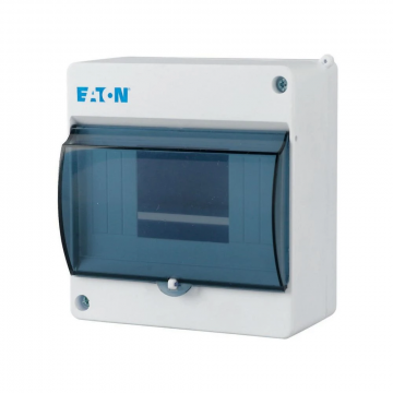 Eaton mini installatiekast leeg 1-rij 6 modules incl. N/PE klem IP30 130x140x83 mm
