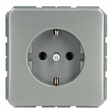 JUNG stopcontact met randaarde - CD500 platina (CD 1520 N PT)
