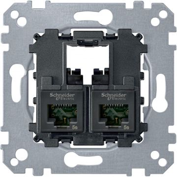 Schneider Electric draagplaat 2-voudig voor UTP RJ45 cat 5E (MTN4575-0002)