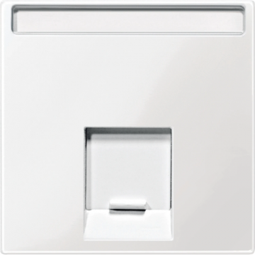 Merten by Schneider Electric systeem M centraalplaat voor RJ45 1-voudig - polarwit (MTN469819)