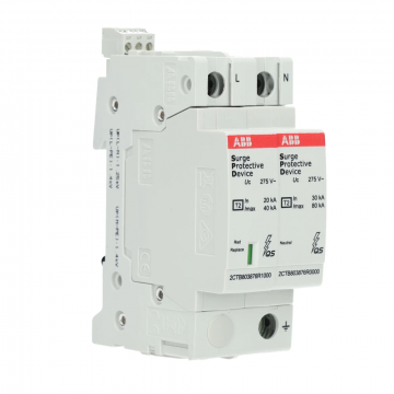 ABB overspanningsbeveiliging 1-polig+nul (OVR T2 1N 40-275 P TS QS)