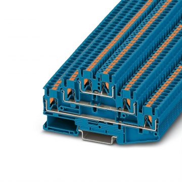 Phoenix Contact meeretage rijgklem met push-in aansluiting 2,5 mm² - blauw per 50 stuks (PT 2,5-3L BU)