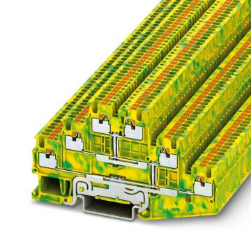 Phoenix Contact meeretage rijgklem met push-in aansluiting 1,5 mm² - groen/geel per 50stuks (PT 1,5/S-3PE)