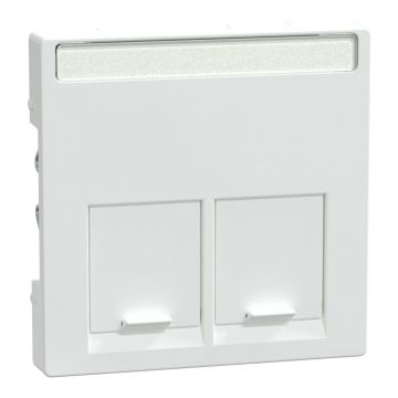 Schneider Electric systeem M centraalplaat 2-voudig voor RJ45 - actief wit (MTN469925)
