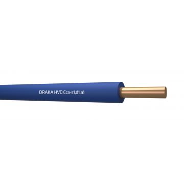Draka VD draad (H07Z1-U) 1.5mm2 Cca blauw - per rol 100 meter (823018)