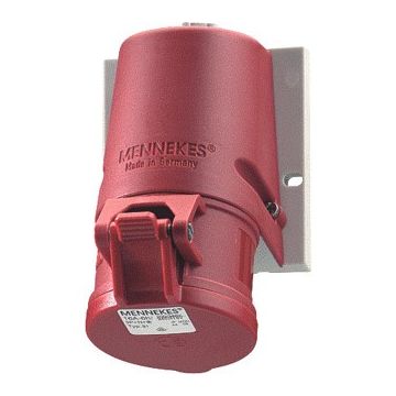 Mennekes CEE wandcontactdoos schroefklem 4-polig 400V 6H 16A IP44 (27002)