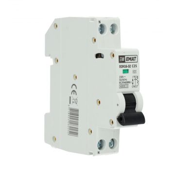 EMAT installatieautomaat 1-polig+nul 25A C-Kar (85001009)