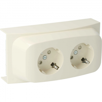 ATTEMA K40 wandcontactdoos 2-voudig crème (AT9213)