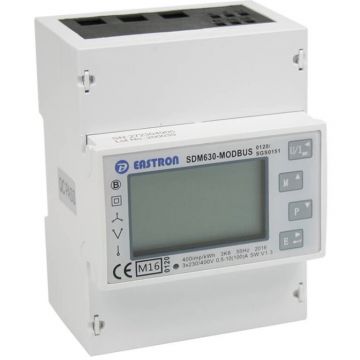Eastron kWh meter 100A 3-fase digitaal Modbus MID afname/levering (SDM630MODBUS)