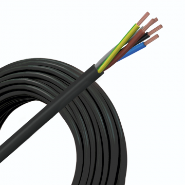 Helukabel VMVL (H05VV-F) kabel 5x2.5mm2 zwart per rol 100 meter