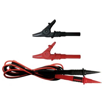 Kyoritsu 7159B Gezekerde meetsnoerenset rood/zwart (07159BT000)