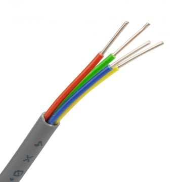 Dynamic thermostaatkabel 4x0.8mm2 grijs per meter