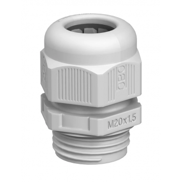 OBO wartel met trekontlasting M25 - zilvergrijs IP68 (V-TEC VM25 SGR)