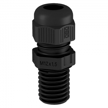 OBO wartel M20 met lange tap en trekontlasting - zwart (V-TEC VM L20 SW)