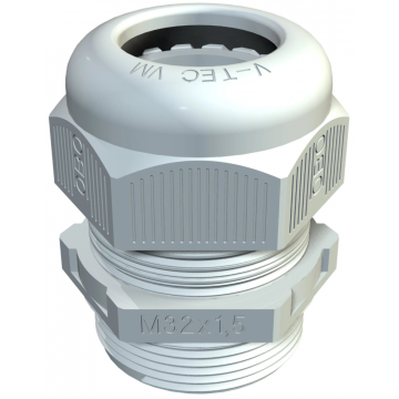 OBO wartel M20 met korte tap en trekontlasting - lichtgrijs (V-TEC M KA M20NL)