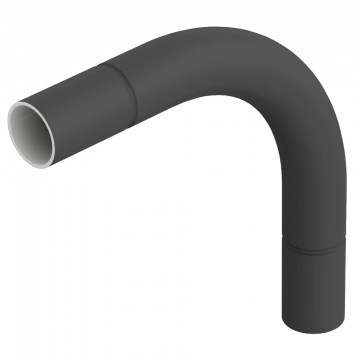OBO bocht installatiebuis 16mm zonder schroefdraad - diepzwart (SBN16 SW)