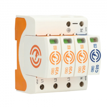 OBO overspanningsbeveiliging 3-polig+nul type 2 (V20-3+NPE+FS-280)