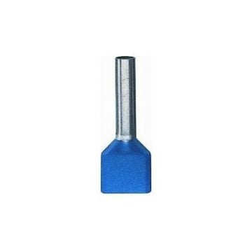 SOLAR Twin adereindhuls geïsoleerd 2x2,5mm2 hulslengte 10mm blauw - per 100 stuks (1505165)