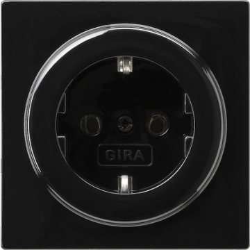 Gira S-color wandcontactdoos met randaarde zwart