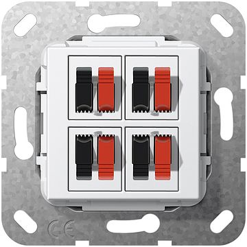 Gira luidsprekeraansluiting 4-voudig wit (569403)