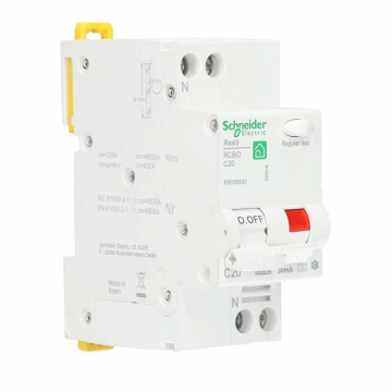 Schneider Electric aardlekautomaat 1-polig+nul 20A C-kar 30mA (R9D55620)