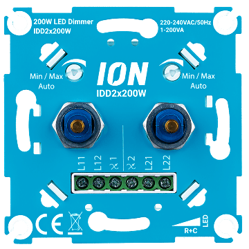 ION industries duo-dimmer LED universeel 2×0.3-200W (90.200.010)