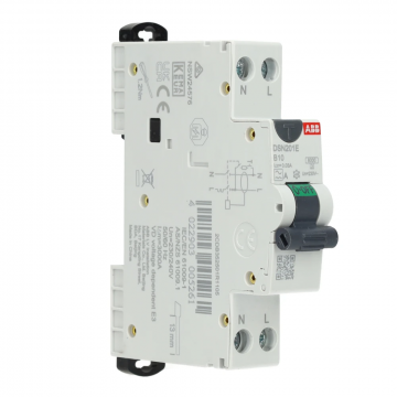 ABB aardlekautomaat 1-polig+nul 10A B-kar 30mA (DSN201E B10 A30)