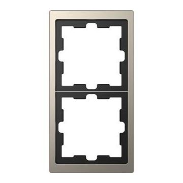 Merten by Schneider Electric afdekraam 2-voudig D-Life - nikkel metallic (MTN4020-6550)