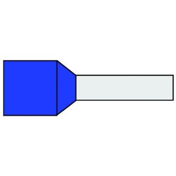 KLEMKO adereindhuls geïsoleerd 50mm2 hulslengte 20mm blauw - per 25 stuks (727130)