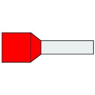 KLEMKO adereindhuls geïsoleerd 95mm2 rood per 25 stuks (726135)