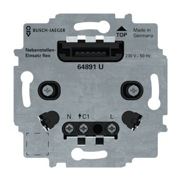 ABB Busch-Jaeger flex nevenpostsokkel 1-voudig 3-draads (nuldraad vereist) (64891U)