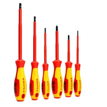 KNIPEX schroevendraaierset kruiskop/sleufkop 6-delig (00 20 12 V01)