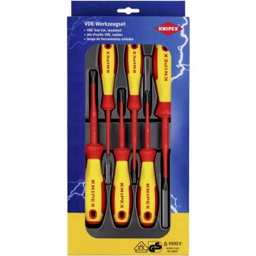 KNIPEX schroevendraaierset plus/minus 6-delig (00 20 12 V05)