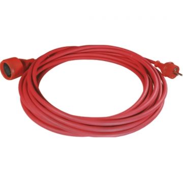 verlengkabel 25 meter H07RN-F Neopreen rood 3x1.5 met Schuko en contrastekker