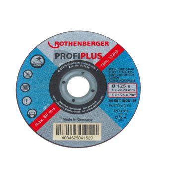 Rothenberger slijpschijf Inox Profi Plus Ø125x1mm - per 10 stuks (071534D)