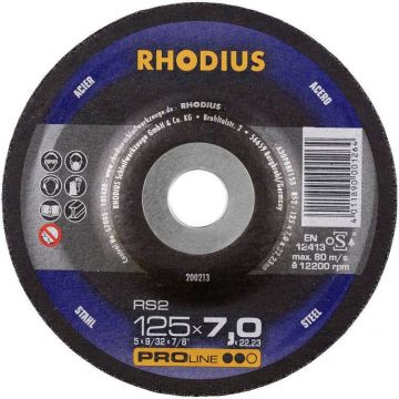 Rhodius Nederland afbraamschijf gebogen Ø125x7mm (200213)