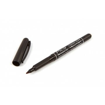 Pica permanent pen 1,0mm rond 534/46 set van 10 stuks - zwart (PI53446)