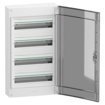 Schneider Electric prismaSeT lege zekeringkast 4-rijen 72 modules met transparante deur (LVSXM418)