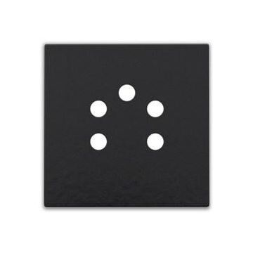 Niko afwerking voor 5-polige telefooncontactdoos - Pure Bakelite Piano Black (200-69001)
