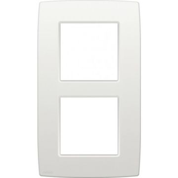 Niko tweevoudige afdekplaat 60mm centerafstand - Original White (101-76200)