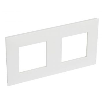 Legrand afdekraam 2-voudig 71mm centerafstand horizontaal - Valena Next wit glans (741102)