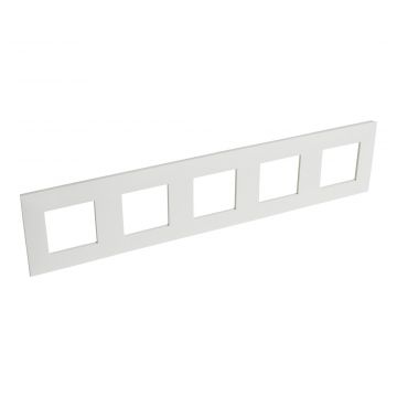 Legrand afdekraam 5-voudig 71mm centerafstand horizontaal - Valena Next wit glans (741105)