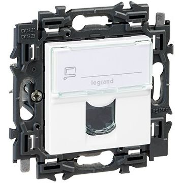 Legrand UTP 1-voudig cat6 volledig apparaat RJ45 met spanklauwen - Valena Next wit glans (741570)