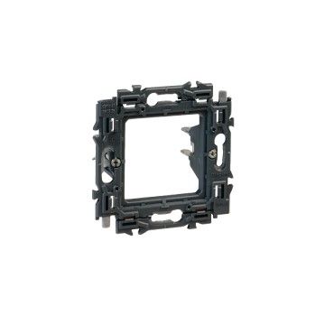 Legrand houder voor 2 modules 27 mm met spanklauwen en werfbescherming - Valena Next/ Mosaic zwart (670635)